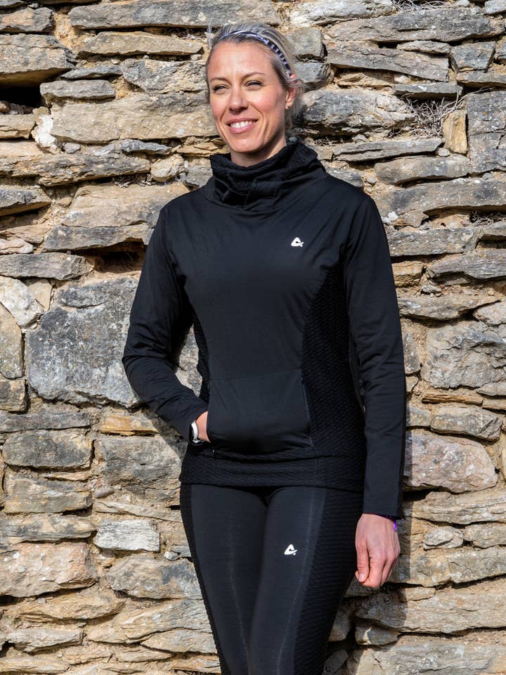 Black sweatshirt for wholesale by Aura Evolution