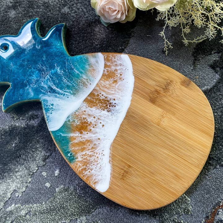 TBM Creations LLC - Wholesale Cheese Board - NEW Pineapple Charcuterie board made in Maui | Cheese board