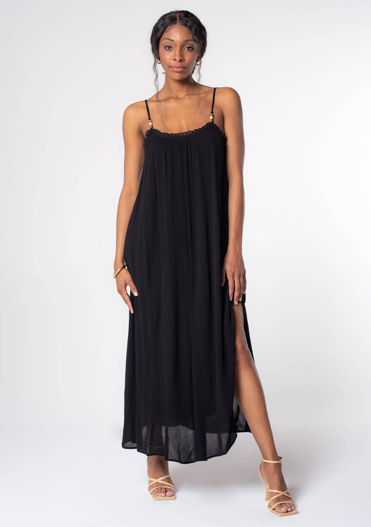 Lovestitch - Wholesale Dress - Women's - Bohemian High Slit Spaghetti Strap Maxi Dress14