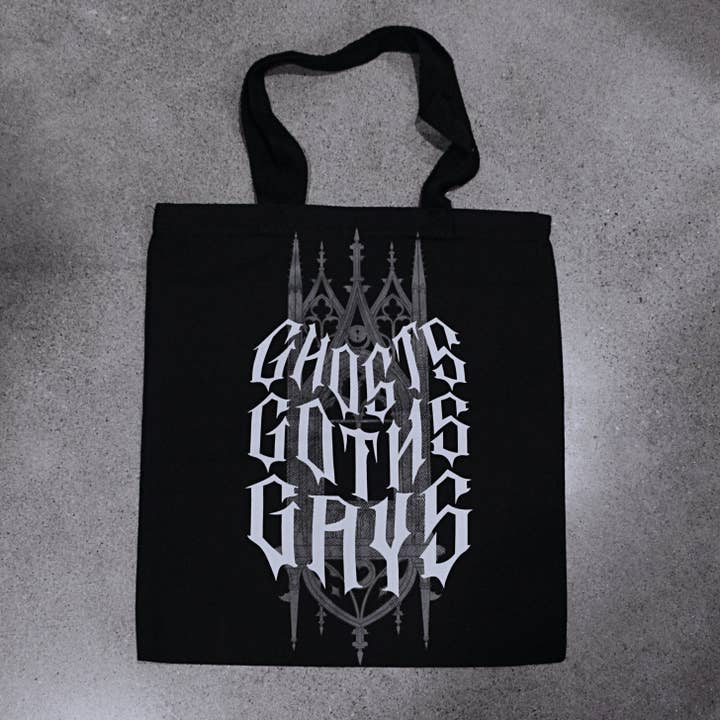 Ghosts Goths Gays Tote Bag for wholesale by GRRRL Spells