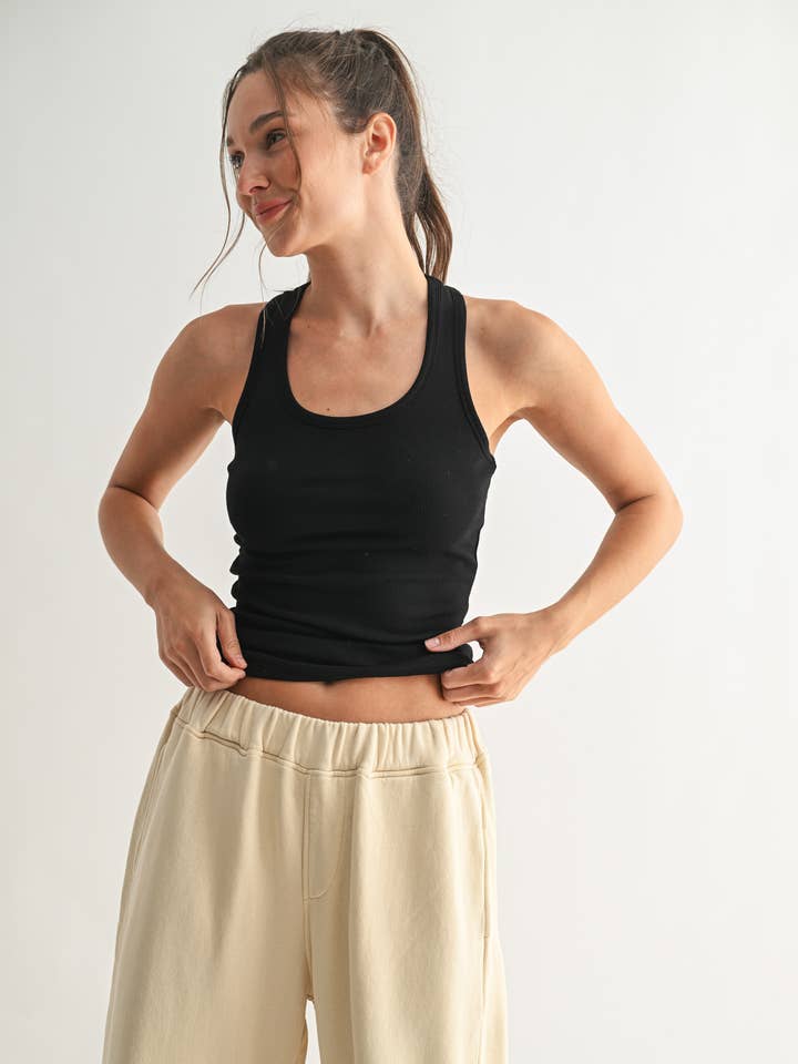 Mono B - Wholesale Tank Top - Women's - Slim Fit Scoop Neck Tank Top0