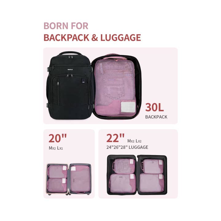 NARWEY INC - Wholesale Packing Cube - 4pcs Compression Packing Cubes, Suitcases Organiser Bag32