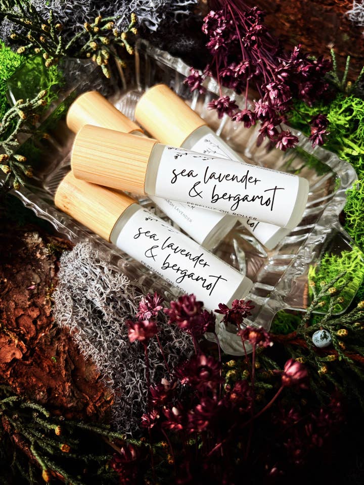 Sea Lavender & Bergamot Perfume Roller for wholesale by Camp Candles