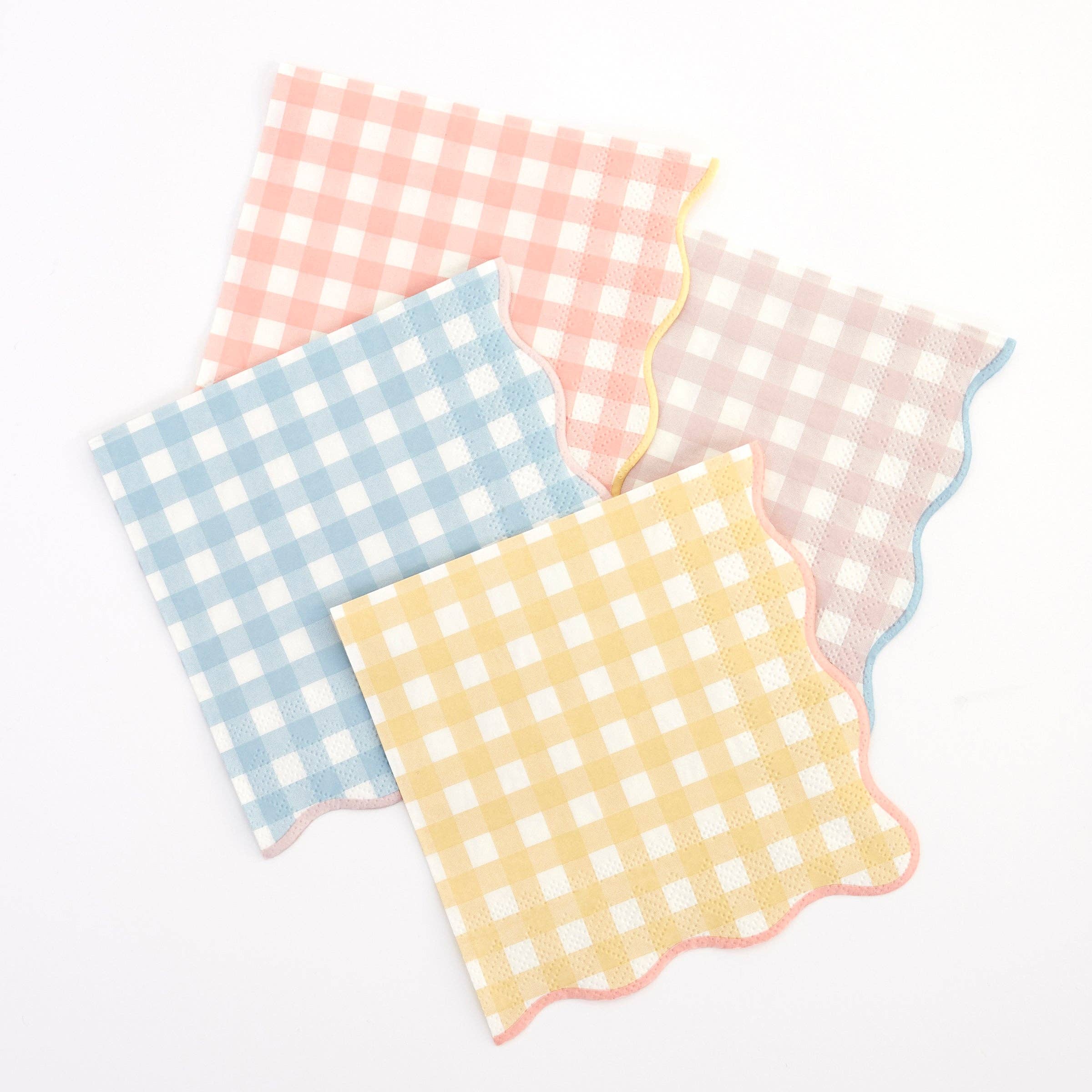 Meri Meri - Wholesale Disposable Napkin - Gingham Large Napkins0