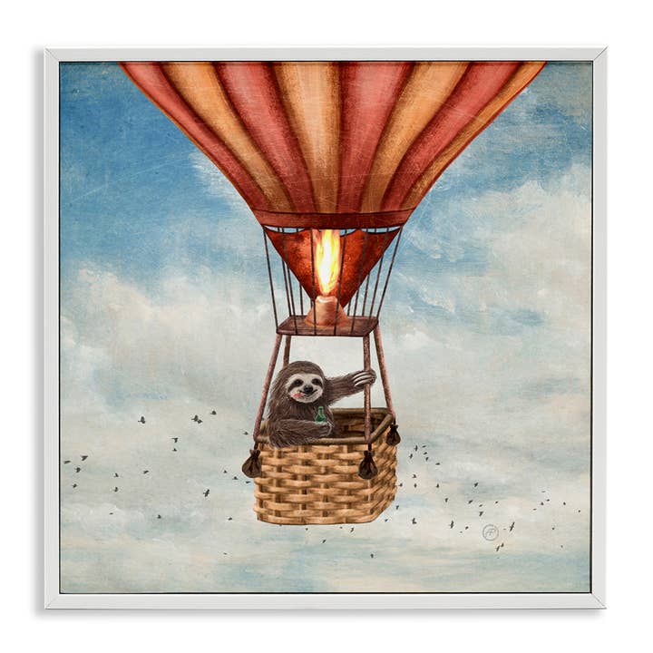 Stupell Industries - Wholesale Wall sign - Sloth in Hot Air Balloon - Framed Wall Art20