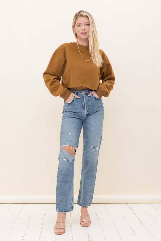 STYLE RACK - Vente Sweat-shirt – femme - HAUT EN MOLLETON FRENCH TERRY - Ajout polyvalent à la garde-robe2