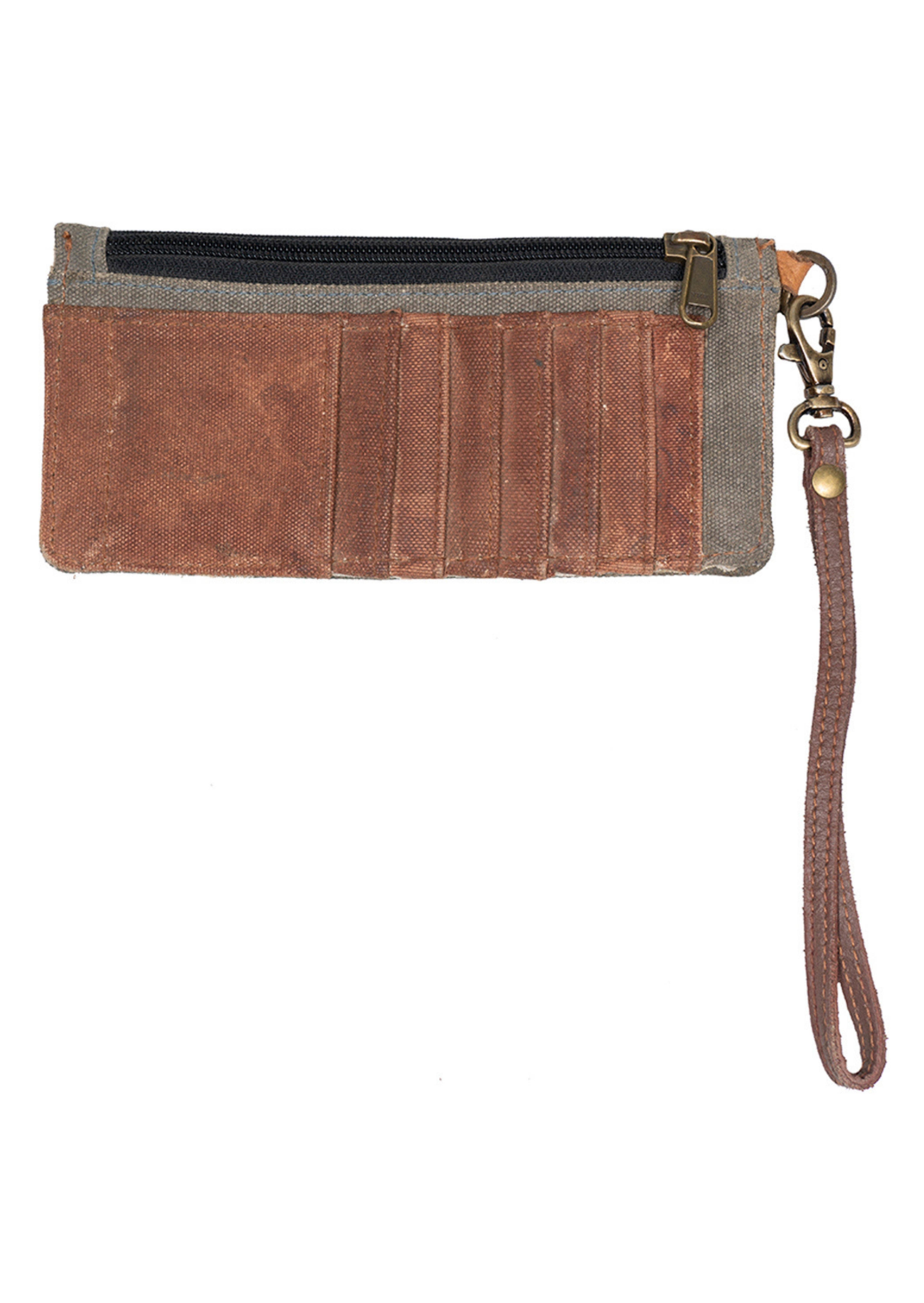 Mona B. - Venta al por mayor Bolso muñequera - Live Love Wander-Up-Cycled - Funda de lona para tarjetas1