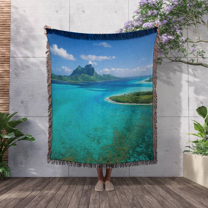 3dRose - Wholesale Throw Blanket - 3dRose, FRENCH POLYNESIA, Bora Bora - OC13 DPB0372 - Douglas Peebles, Blanket2
