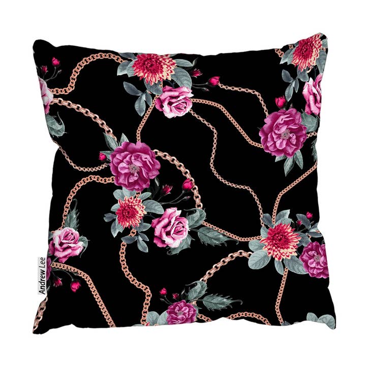 Cushions - Chain and flowers pattern (Cushion) for wholesale by Benjamin Tate Design
