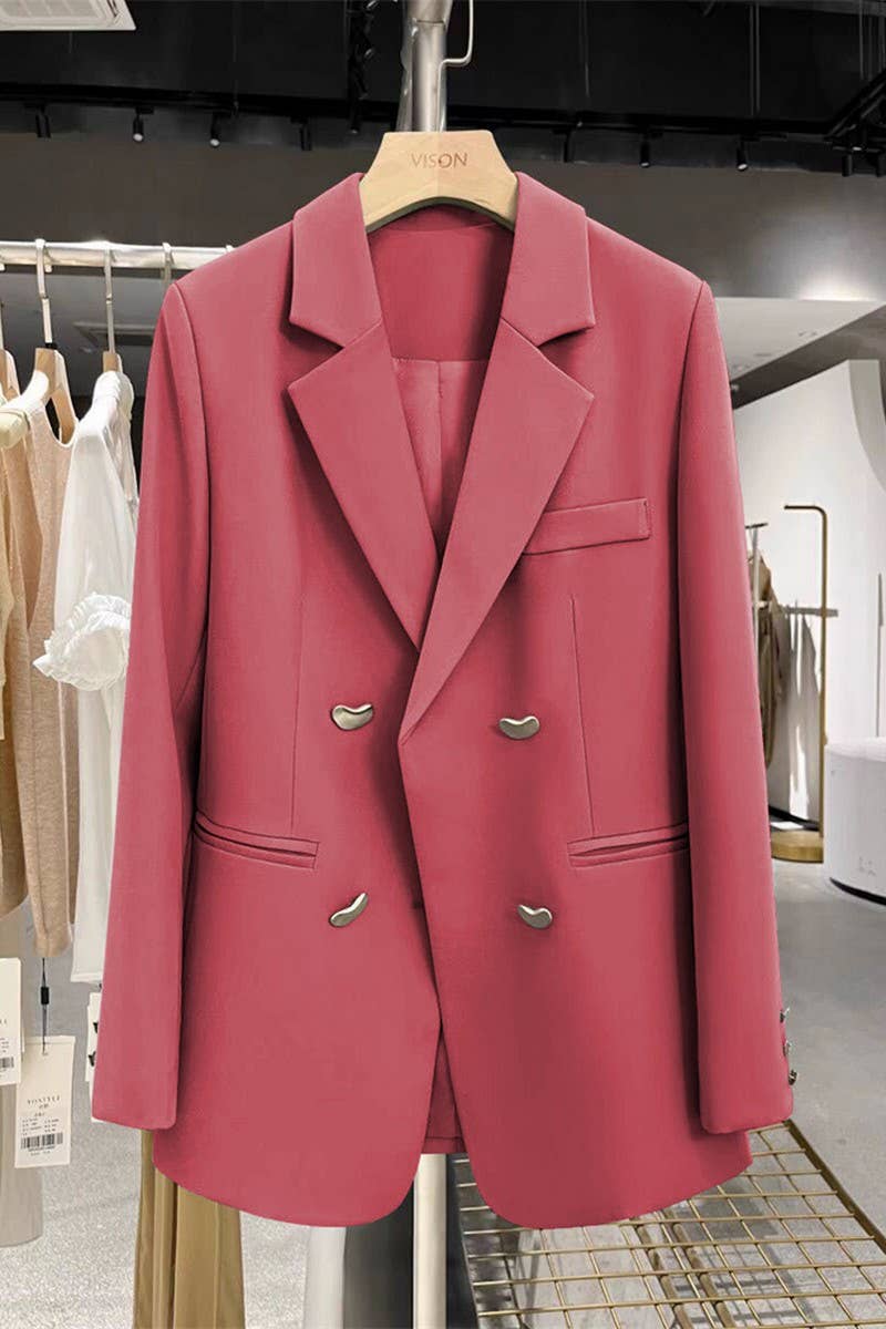 NINEXIS - Wholesale Blazer - Women's - CWOBL0141_LOOSE-FITTING METAL BUTTONED BLAZER1