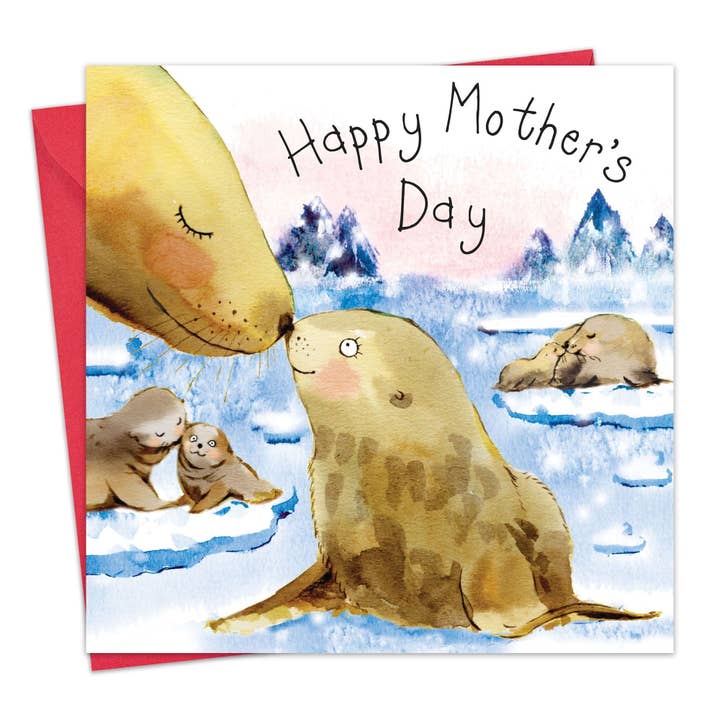 Cute Mothers Day Card - Seals for wholesale by Twizler Ltd