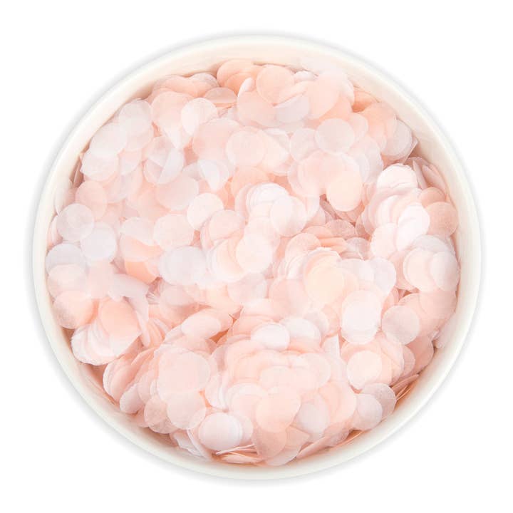 Eco Confetti - Vendita all'ingrosso Coriandoli - Coriandoli ecologici in carta velina, colore: pesca+bianco