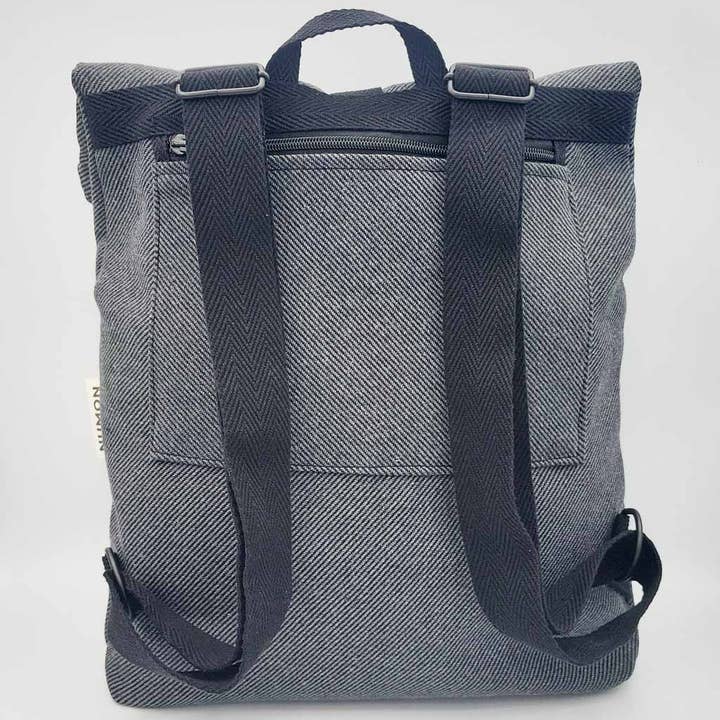 Numon - Wholesale Backpack - Women's - ICONIC GRAY STRIPED BACKPACK1
