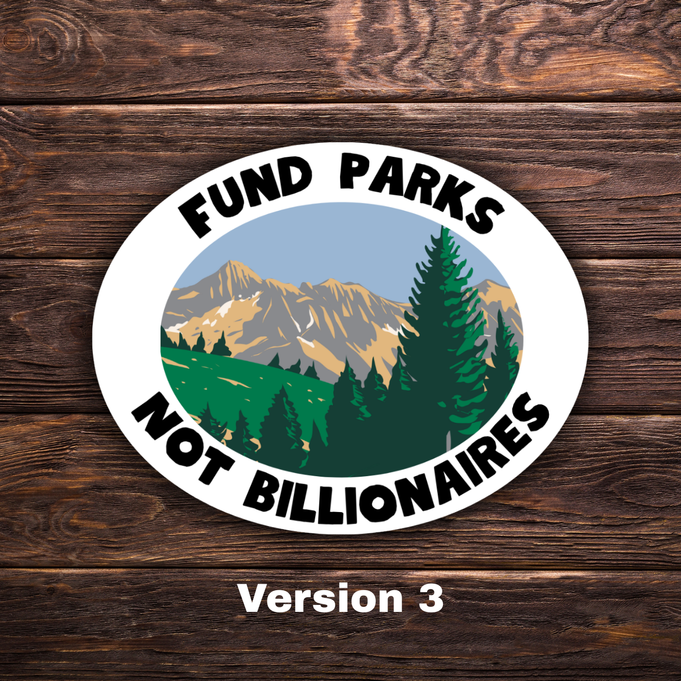 Atomic Cactus Stickers – wholesale Sticker – Fund Parks Not Billionaires | Political Sticker | Vinyl Sticker | Water-Resistant | Anti-Billionaire | Pro-Environment | Activism Stickers3