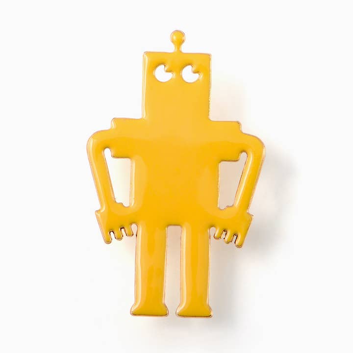 MARTY robot enamel pin for wholesale by Titlee