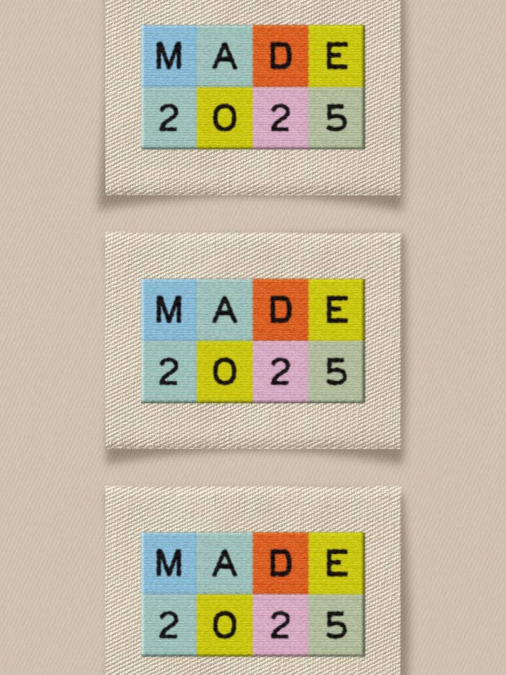 2025 Rainbow Large Garment Labels for wholesale by Matchy Matchy Sewing Club