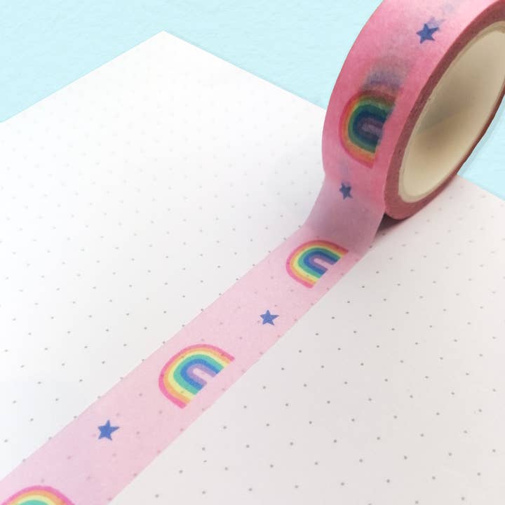Rainbow and Stars Washi for wholesale by Peach and Mimi