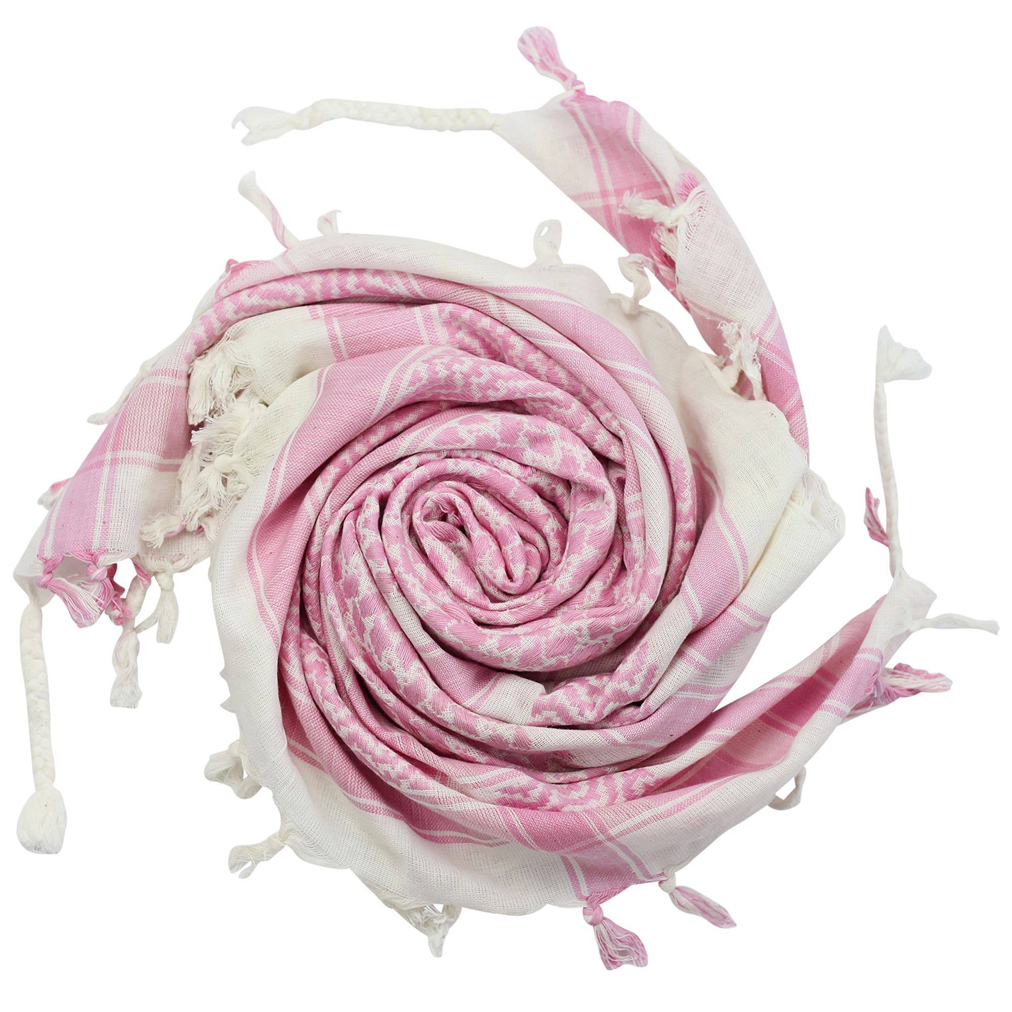 Tribal Trade GmbH - Wholesale Scarf - Unisex - Palituch - White - Pink - Kufiya PLO towel1