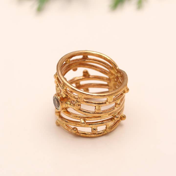 AG 925 JEWELLERY - Wholesale Single stone/solitaire ring - 925 Silver Textured Band Ring3