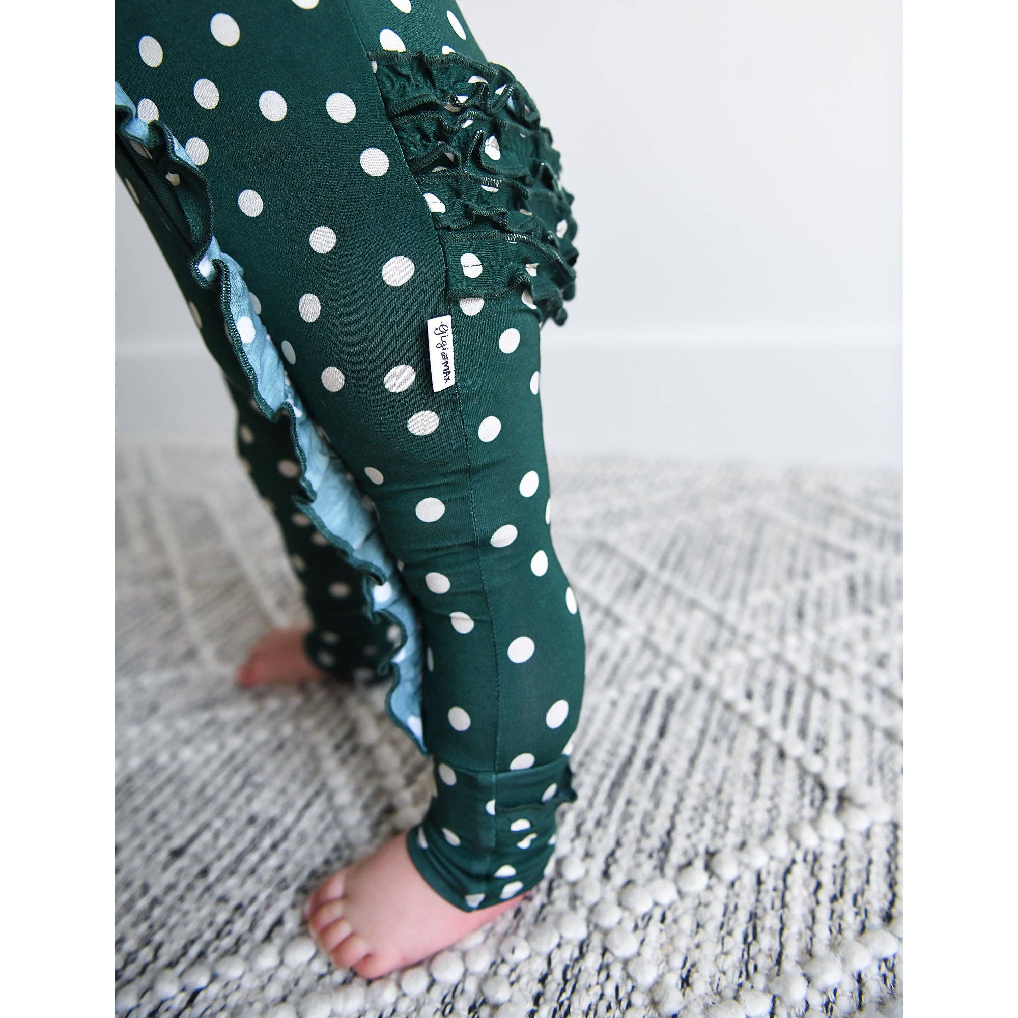 Gigi and Max - Wholesale Jumpsuit - Baby - Dottie RUFFLE ZIP christmas bamboo baby one piece outfit1