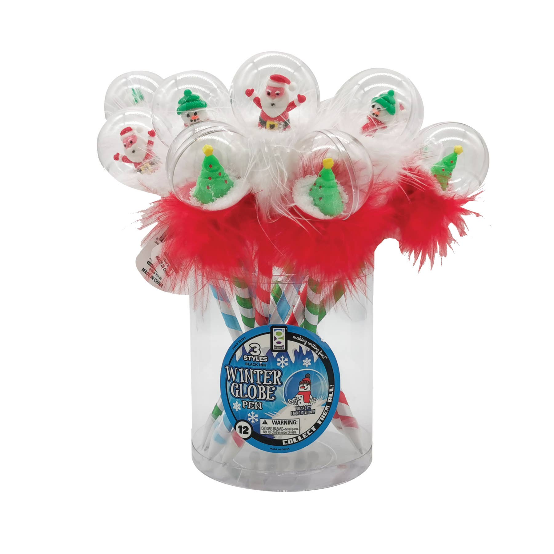 Geddes - Wholesale Pen - WINTER SNOW GLOBE PEN  12/TUB1