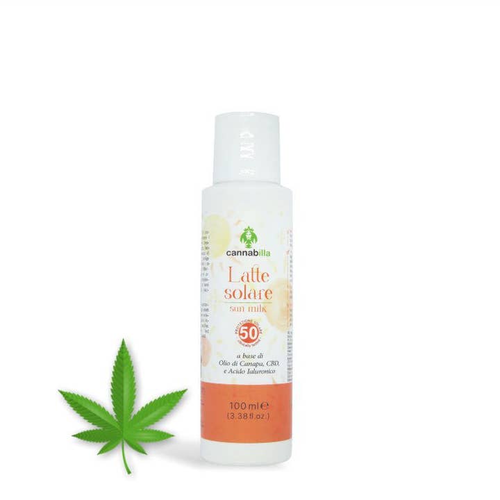 Lait solaire au chanvre SPF 30-50 pour la vente par Cannabilla