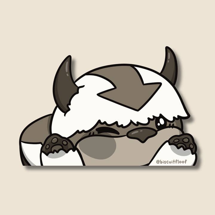 Sky Bison Peeker Sticker for wholesale by Biscuitfloof Studios