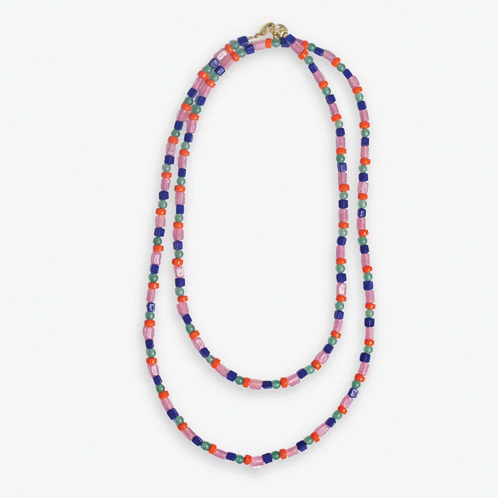 INK + ALLOY - Wholesale Beaded/Pearl Necklace - Sylvia Mixed Beads And Stones Long Necklace St. Tropez Wholesale1