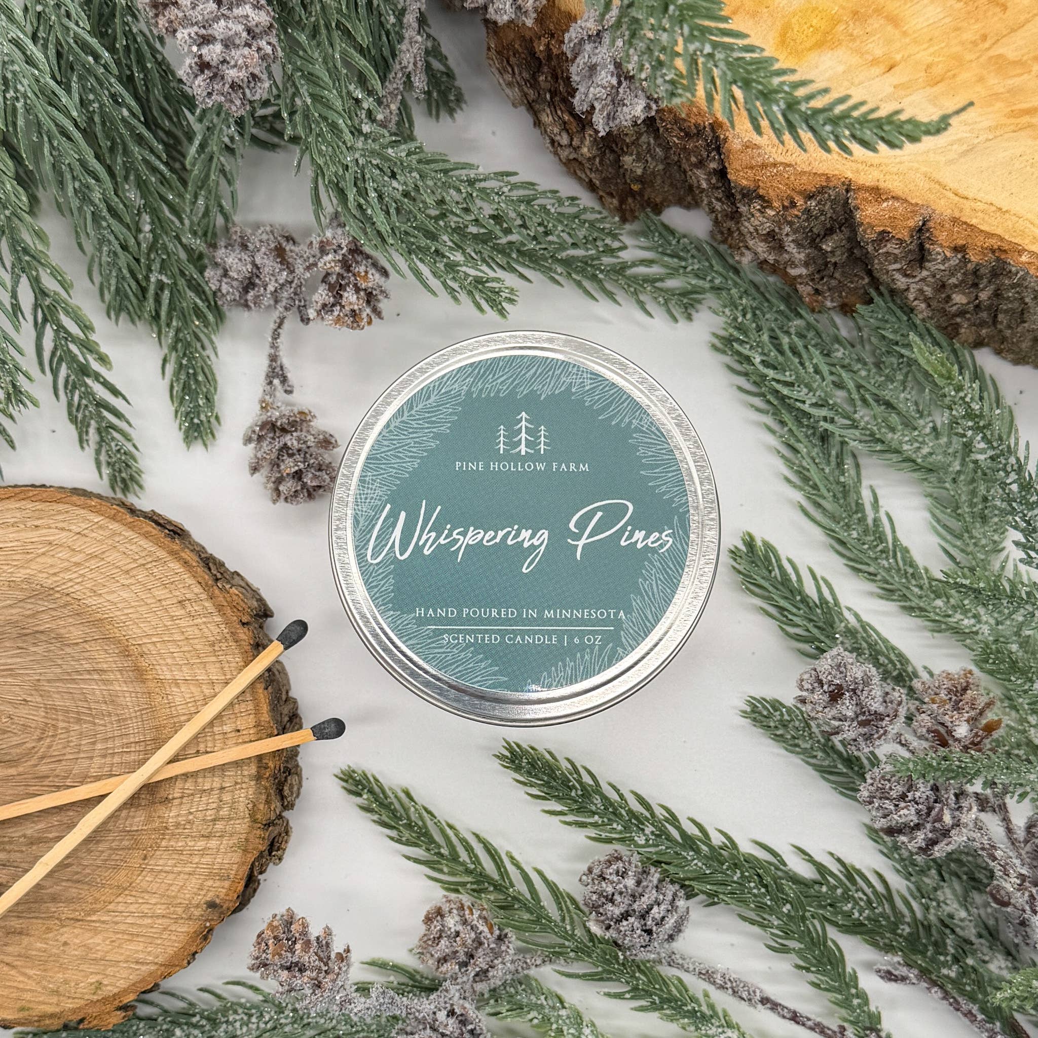 Pine Hollow Farm LLC - Wholesale Travel Candles - Whispering Pines | Wood Wick Soy Candle
