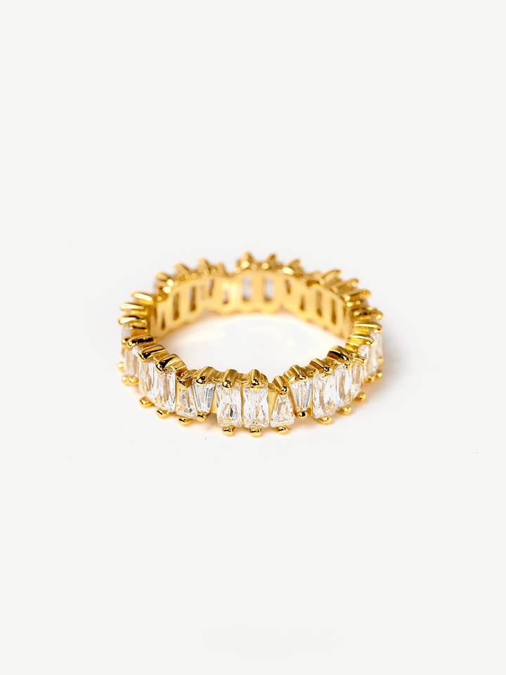 Stacking Ring With Baguette Stones for wholesale by MUCHV