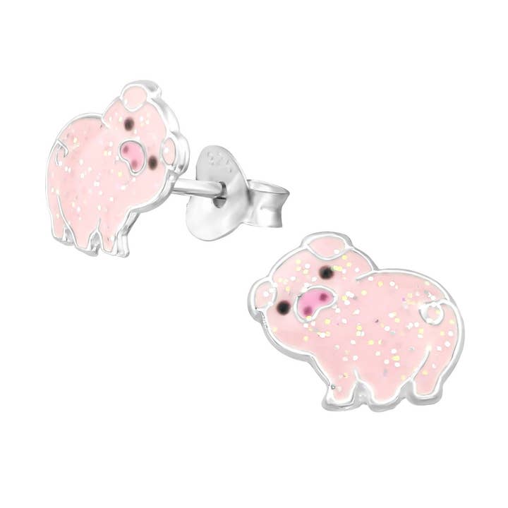 Nakoa The Label - Wholesale Stud/post earrings - Silver Pig Stud Earrings - Epoxy0
