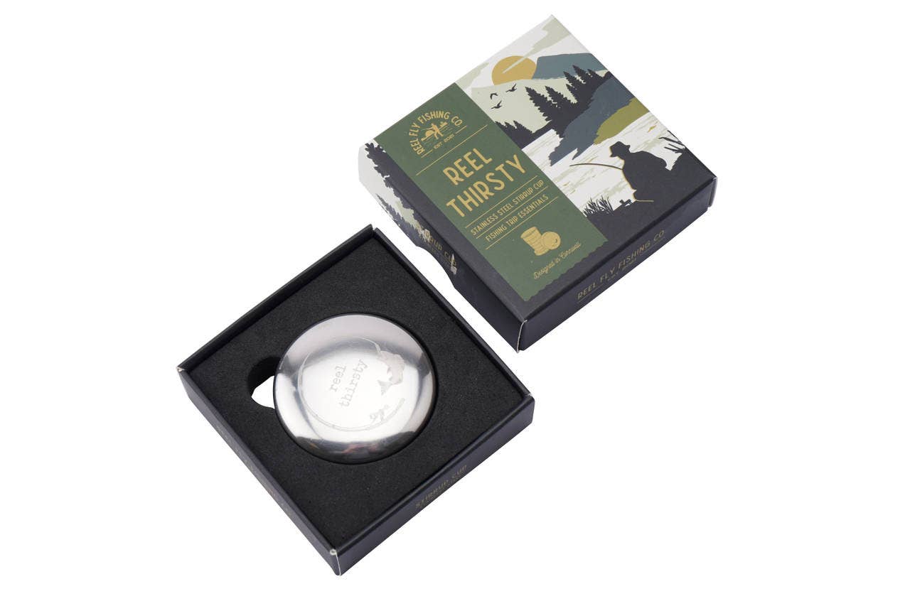 CGB Giftware – wholesale Drinking glass/cup – Reel Fly Fishing Co. 'Reel Thirsty' Stirrup Cup3