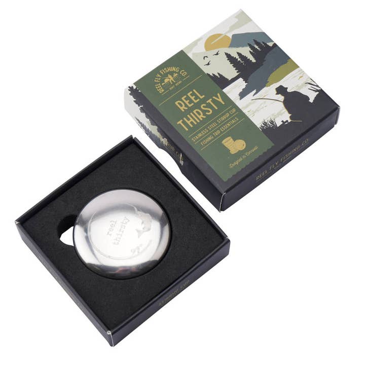 CGB Giftware – wholesale Drinking glass/cup – Reel Fly Fishing Co. 'Reel Thirsty' Stirrup Cup3