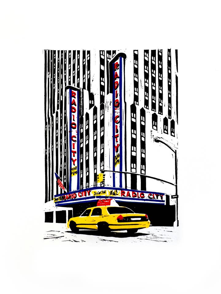 Radio City Greeting card / Postcard / Art print / Wall Art for wholesale by Francesca Furian