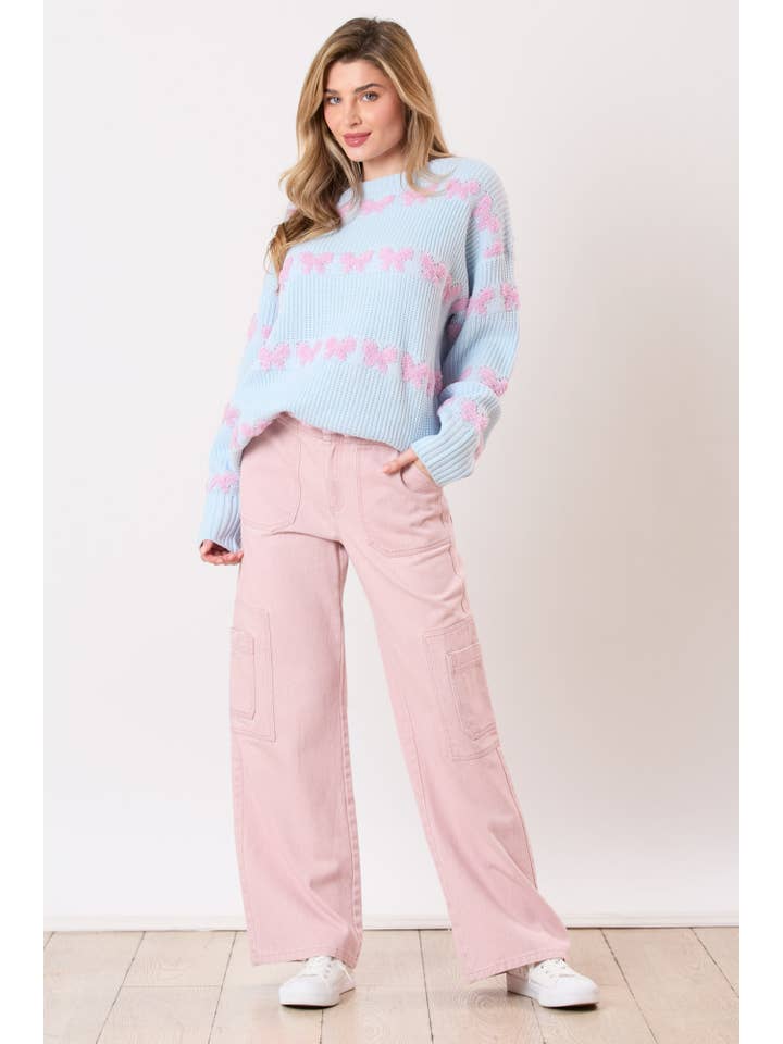 Peach Love California - Wholesale Tunic Sweater - Women's - Loose Fit Acrylic Sweater