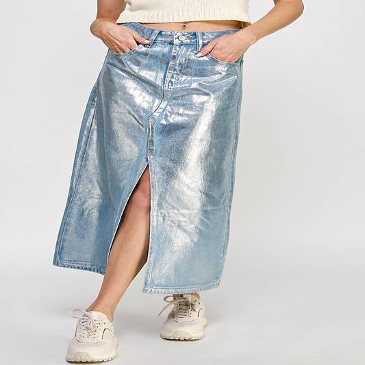 Purchase Wholesale silver metallic skirt. Free Returns & Net 60 Terms on  Faire