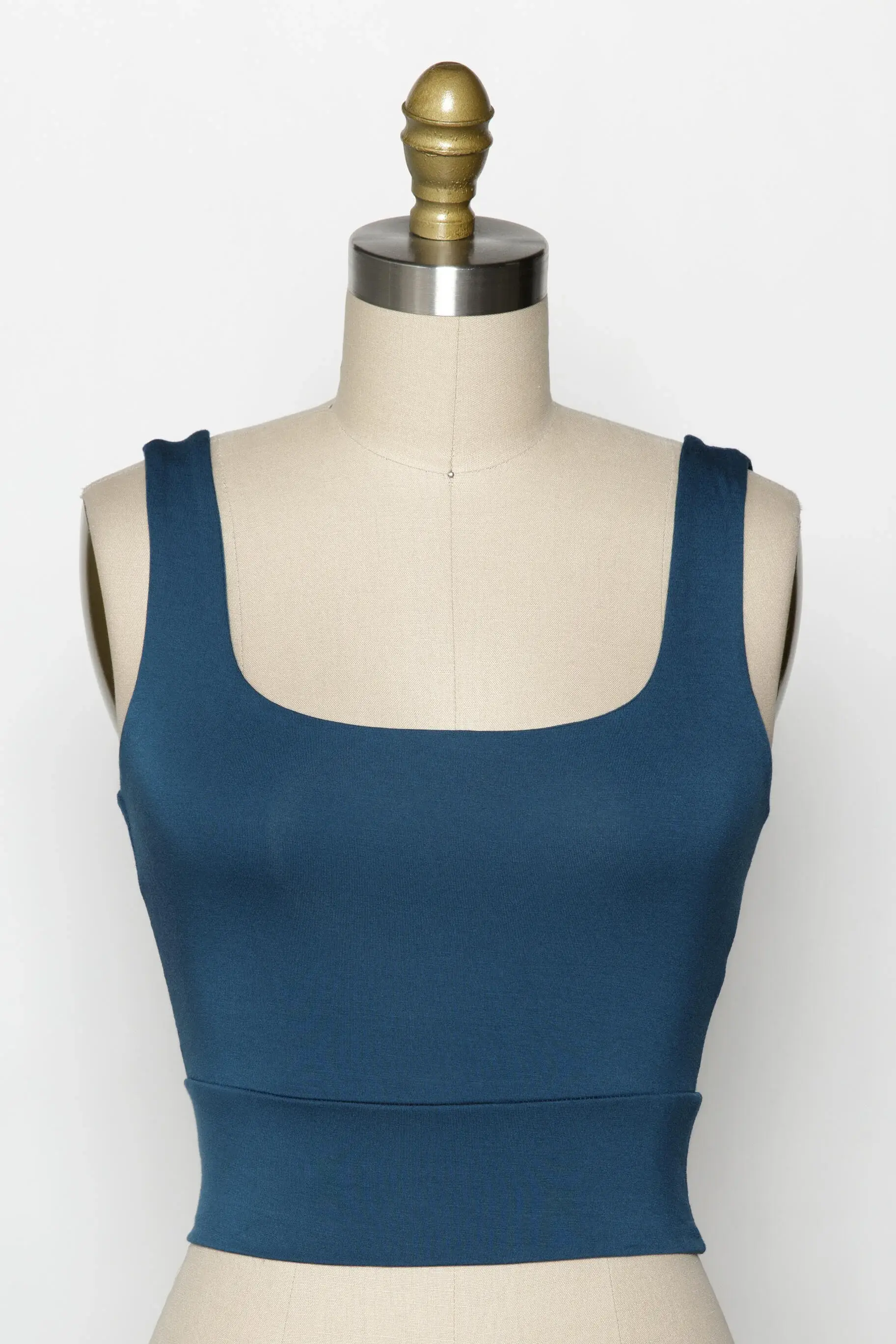Final Touch - Wholesale Knit Top - Women's - Square Neck Fitted Crop Top - T1685951