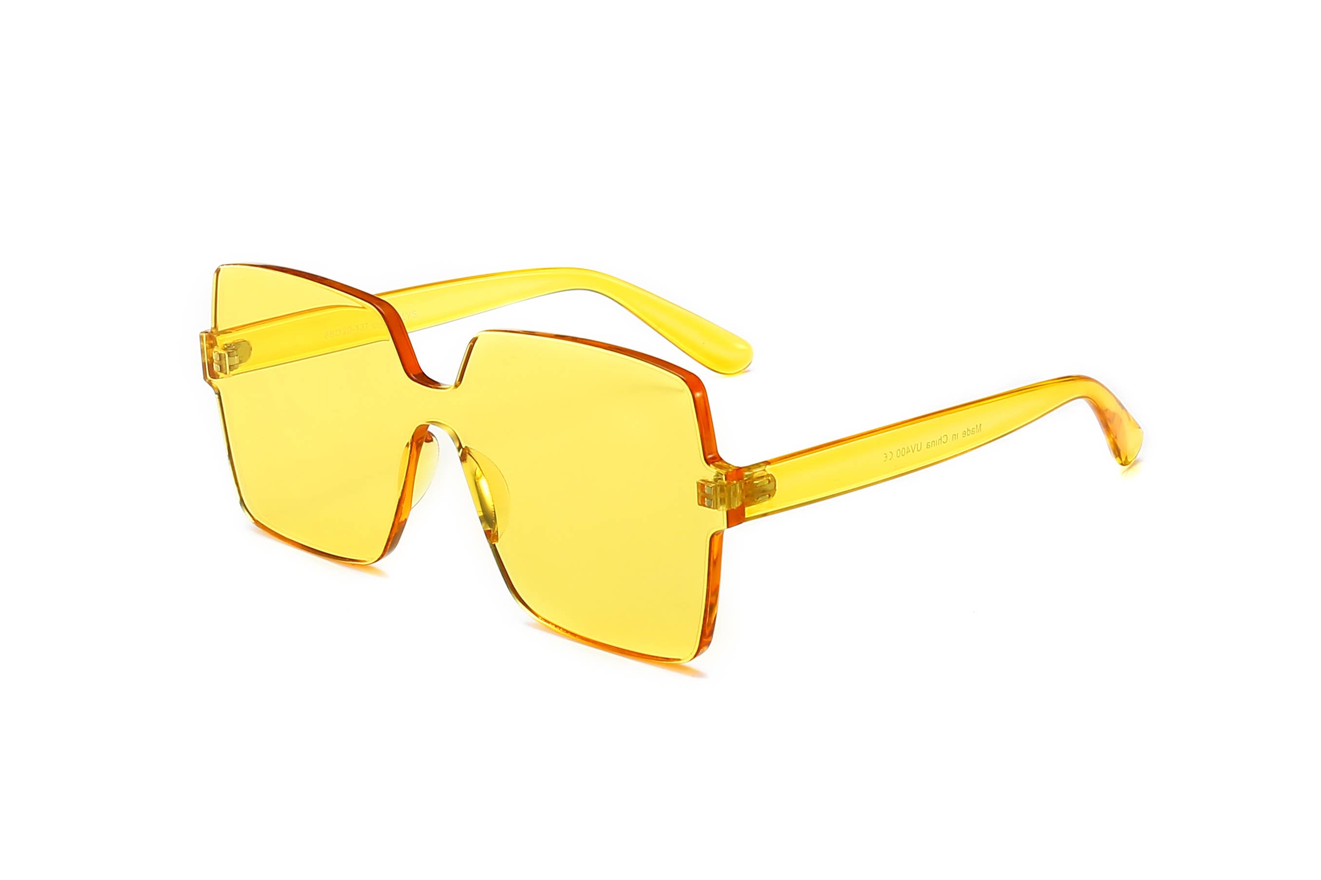 Trio Trading – wholesale Sunglasses – Unisex – RIMLESS THICK PCOVERSIZED SUNGLASSES COLORFUL ASSORTED3