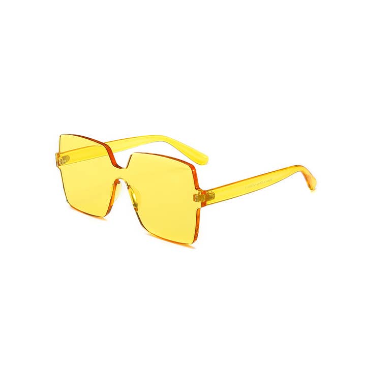 Trio Trading - Wholesale Sunglasses - Unisex - RIMLESS THICK PCOVERSIZED SUNGLASSES COLORFUL ASSORTED3