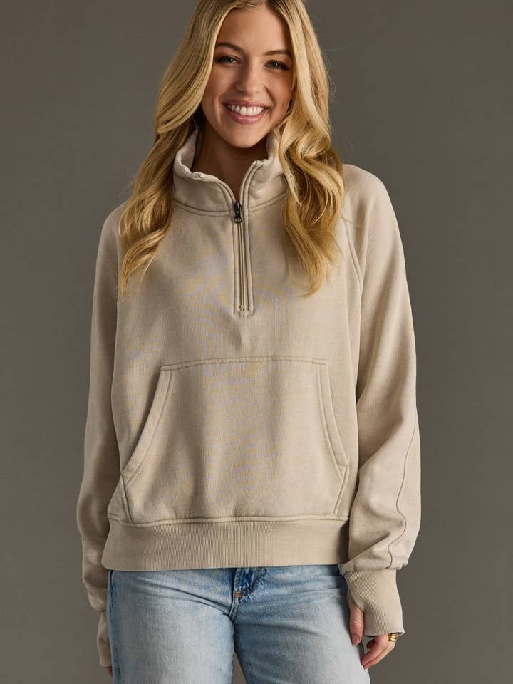 Tan Quarter Zip Sweatshirt and other Purchase Wholesale half zip sweatshirt. Free Returns & Net 60 Terms on Faire trending on Faire.