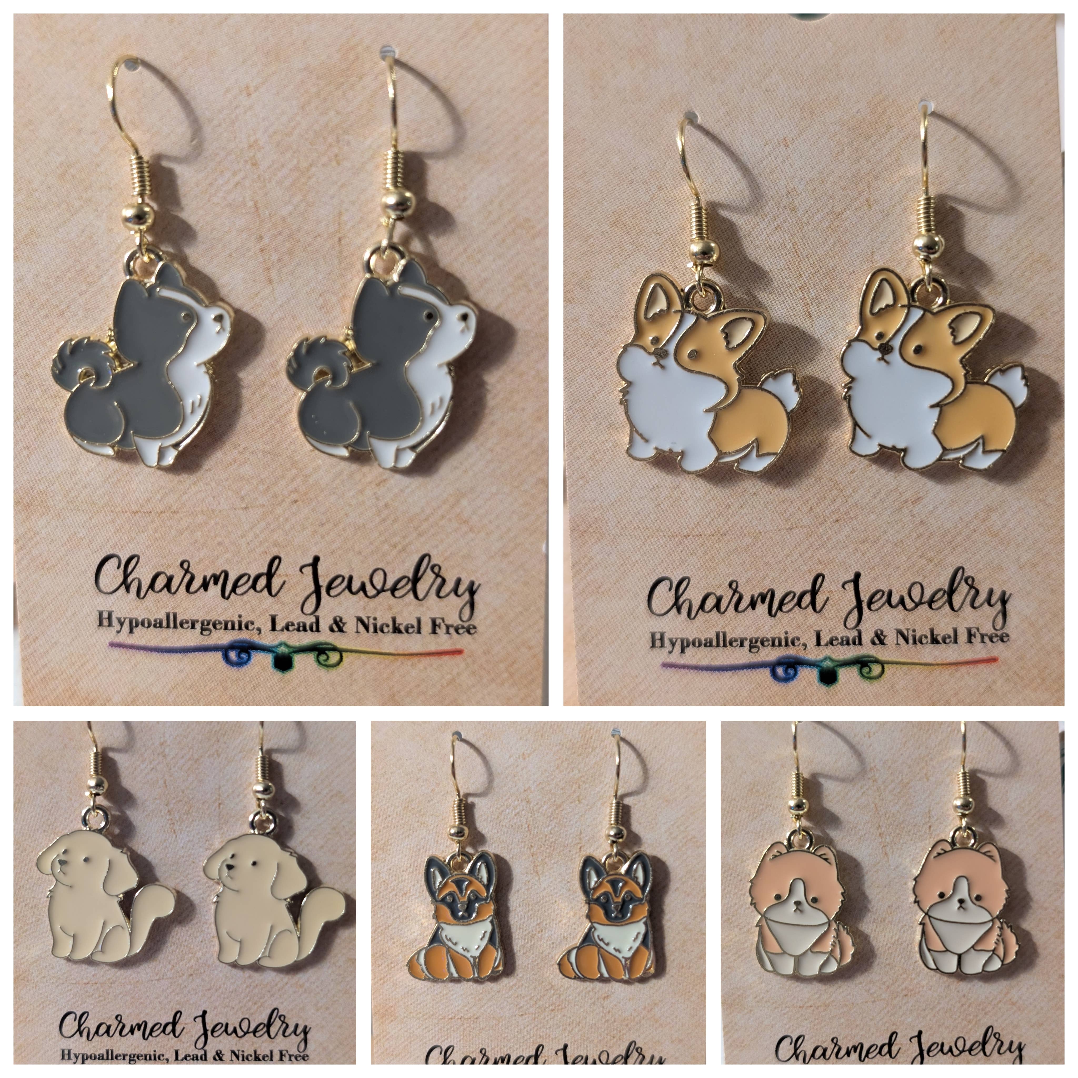 Con-Quest Crafts - Wholesale Dangle Earrings - Cat & Dog Earrings & Necklaces22