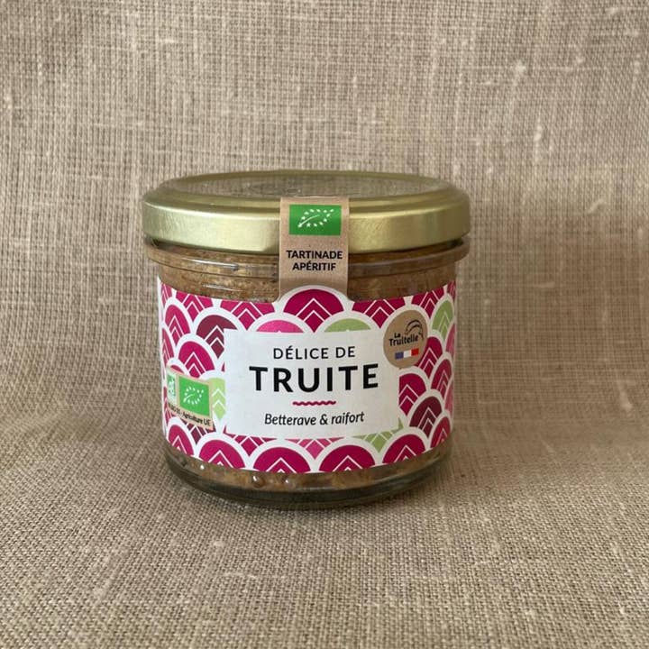 Spalmabile di Trota - Barbabietola & rafano per la vendita all'ingrosso da parte di La Truitelle
