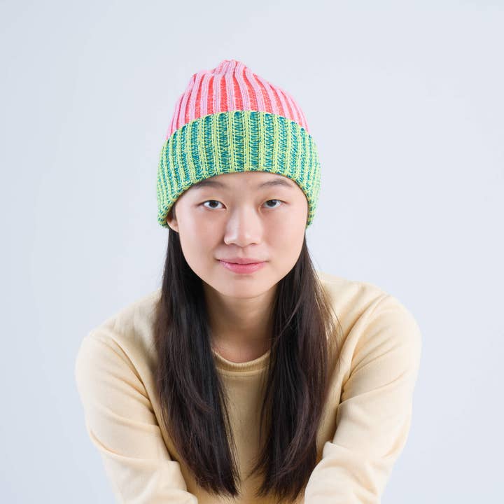 VERLOOP | knits - Wholesale Beanie - Women's - Big Stripe Beanie2
