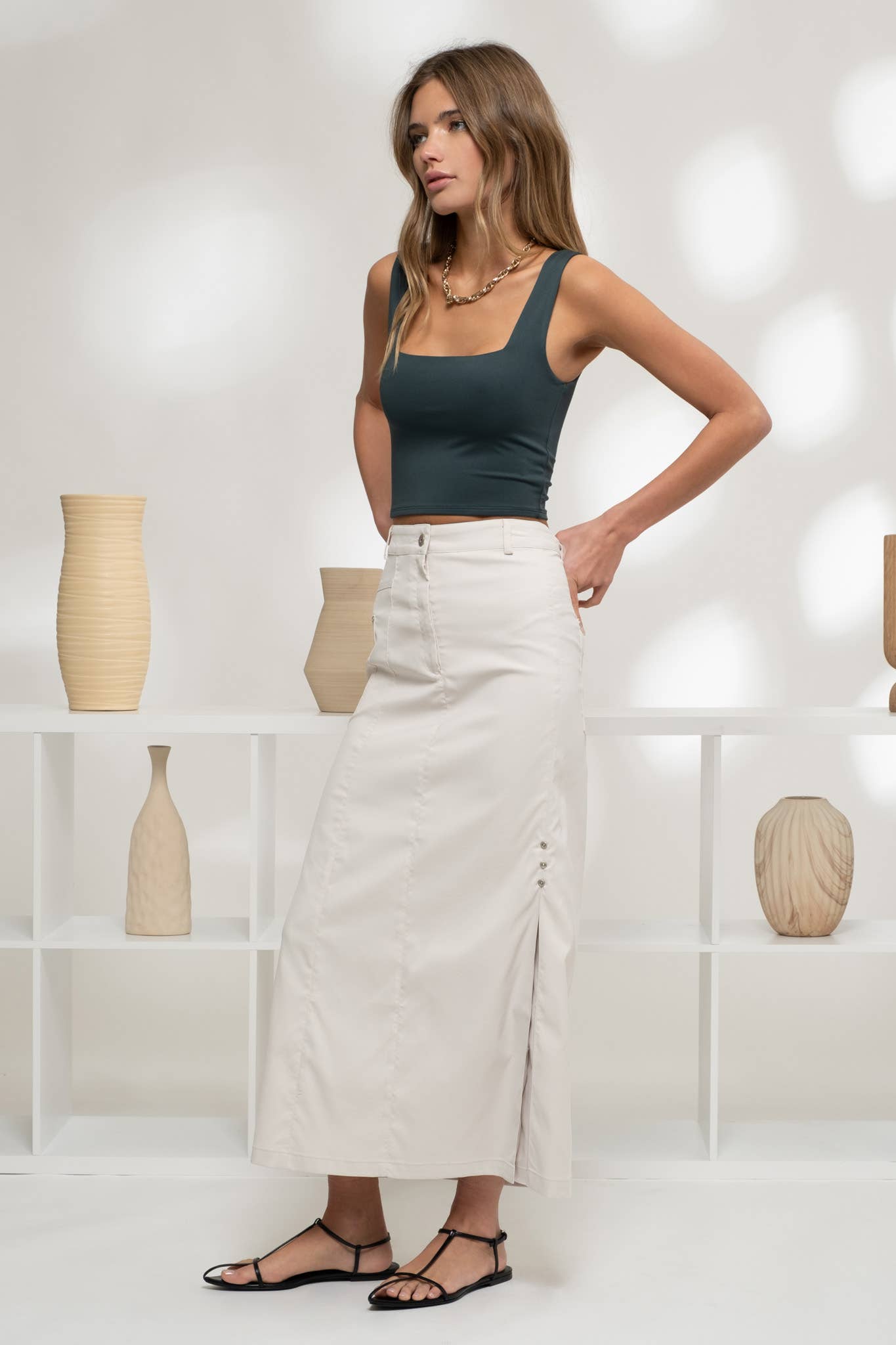 The Workshop Studio - Wholesale Gebreide top - Dames - OMKEERBARE TANKTOP MET KORTE VIERKANTE HALS14