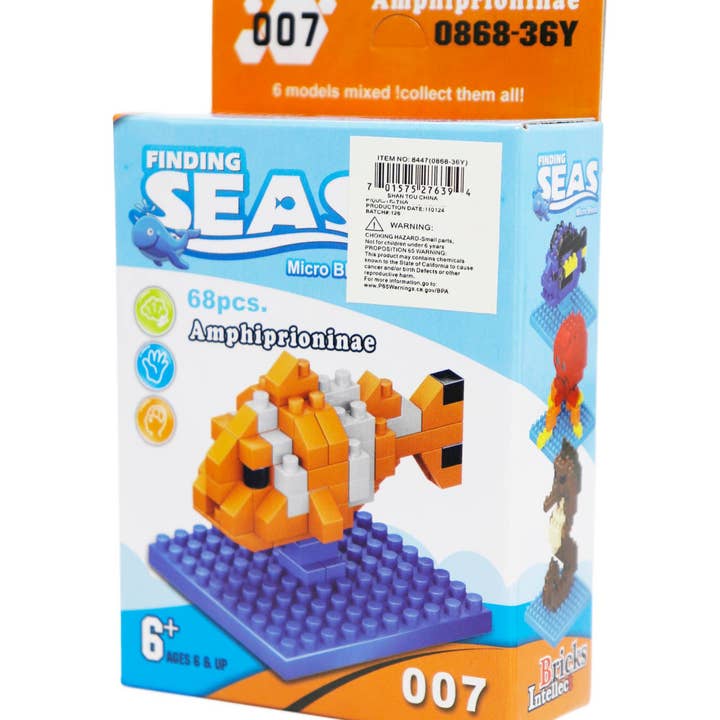 ASSORTED Sea Animals DIY Building Block Kit - 12 pcs for wholesale on Faire2