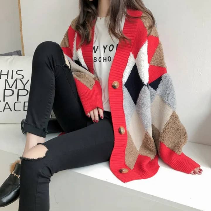 Serenity Collective - Wholesale Cardigan - Women's - Color Blocking Cardigan 4