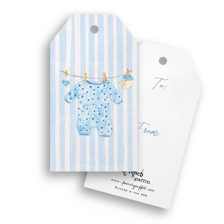 Baby Boy Gift Tags | Pack of 4 for wholesale by French Graffiti