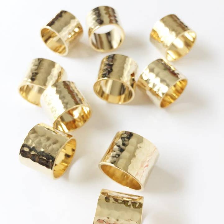 Janna Conner - Vente Anneau/bague à empiler - Bague Bande Cigare | Plaqué Or 18k6