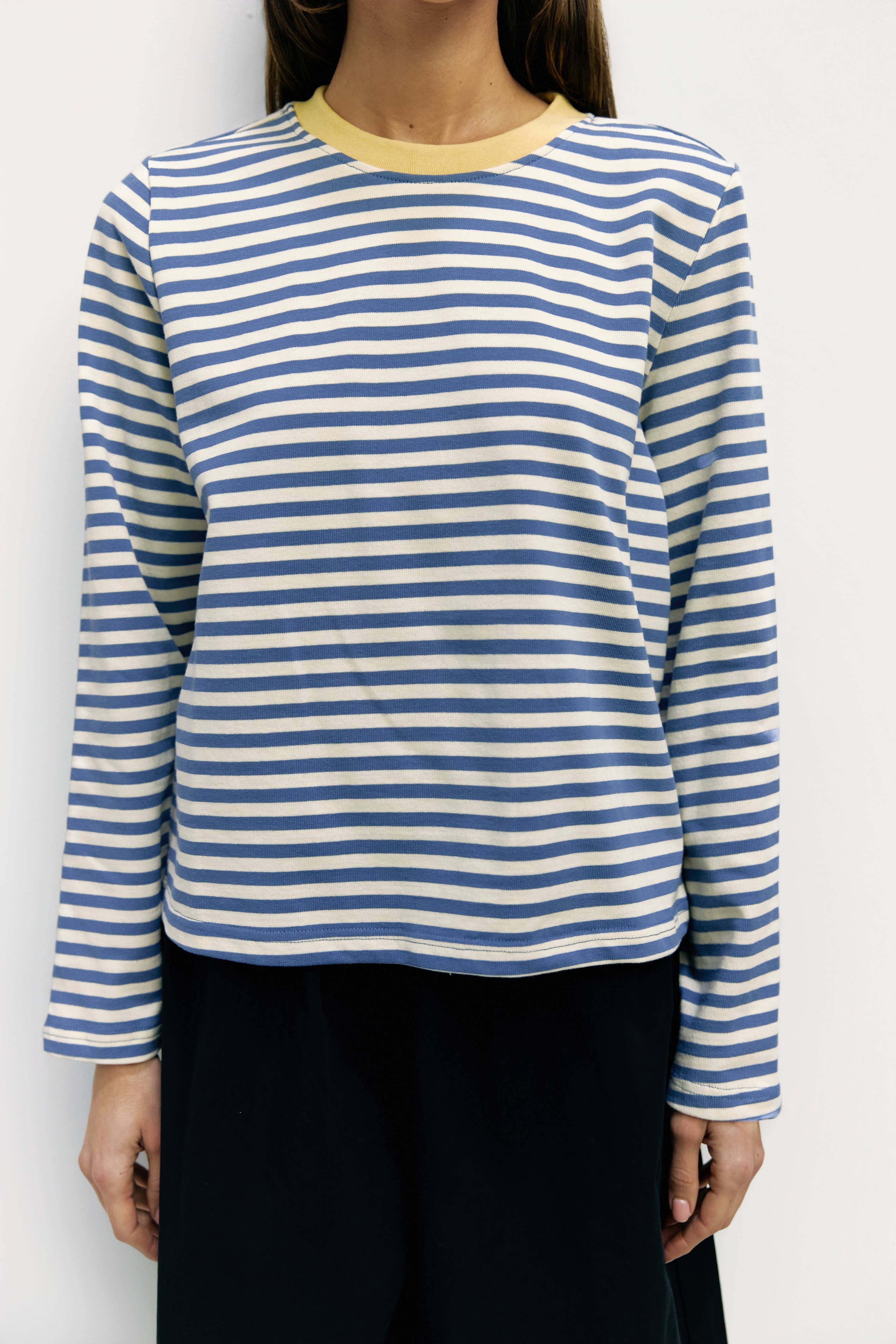 MOD REF - Wholesale T-Shirt - Women's - The Kathleen Top | Women's Striped Long Sleeve T-Shirt

25