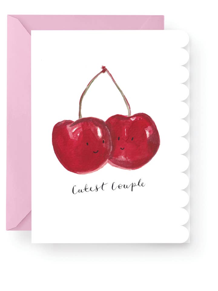 WS272 Cutest Couple Cherry Wedding Card for wholesale by Western Sketch